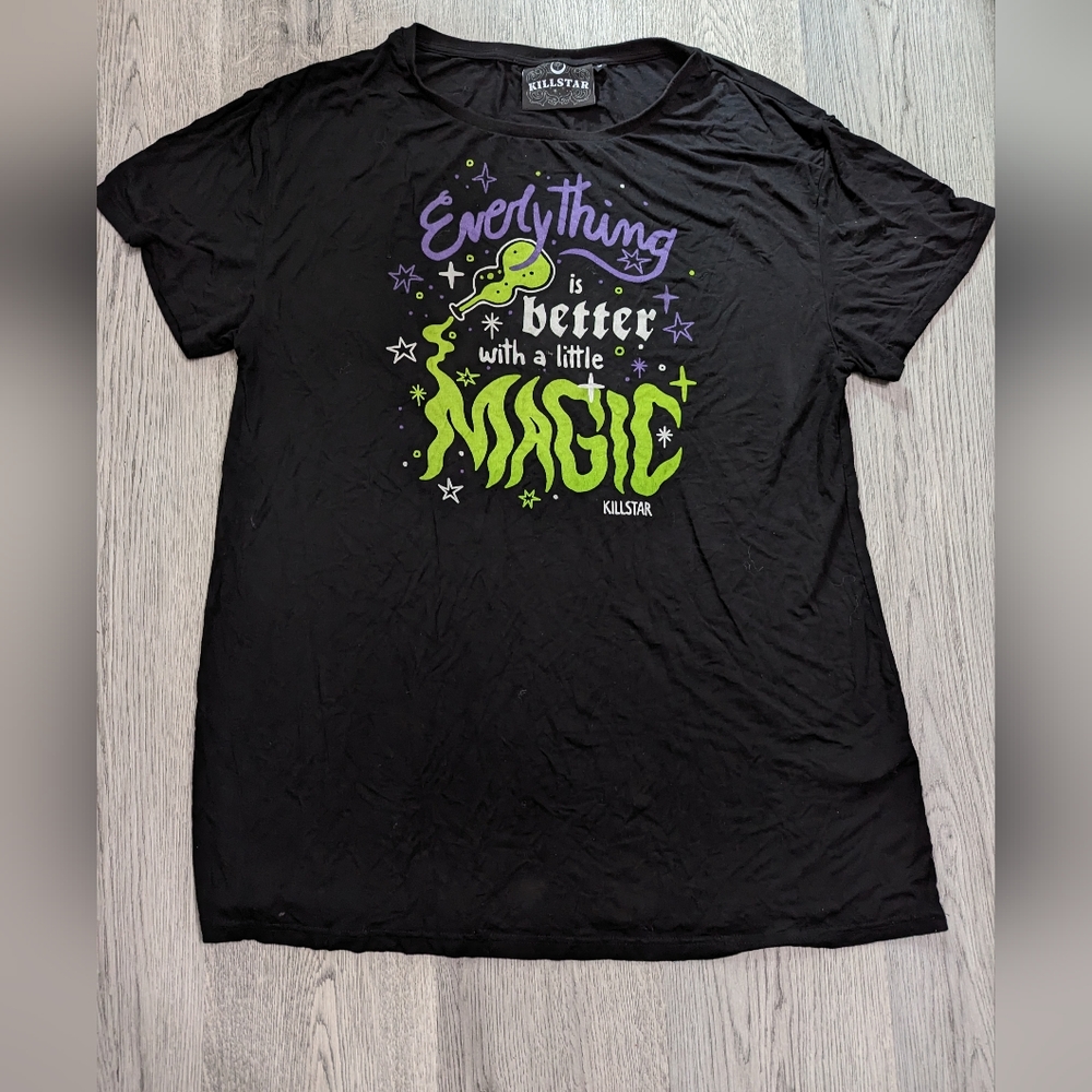 Killstar Everything Is Better With Magic Tee Dress Small